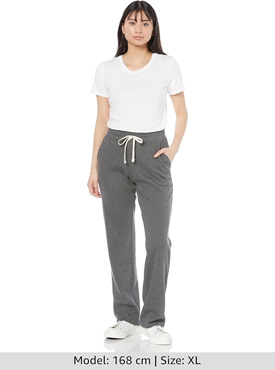 Charcoal terry trousers for women