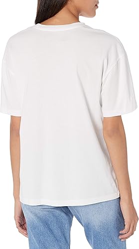 White Drop shoulder T shirt for women's