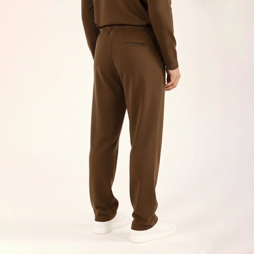 Premium brown lose fit trouser for mens in french terry
