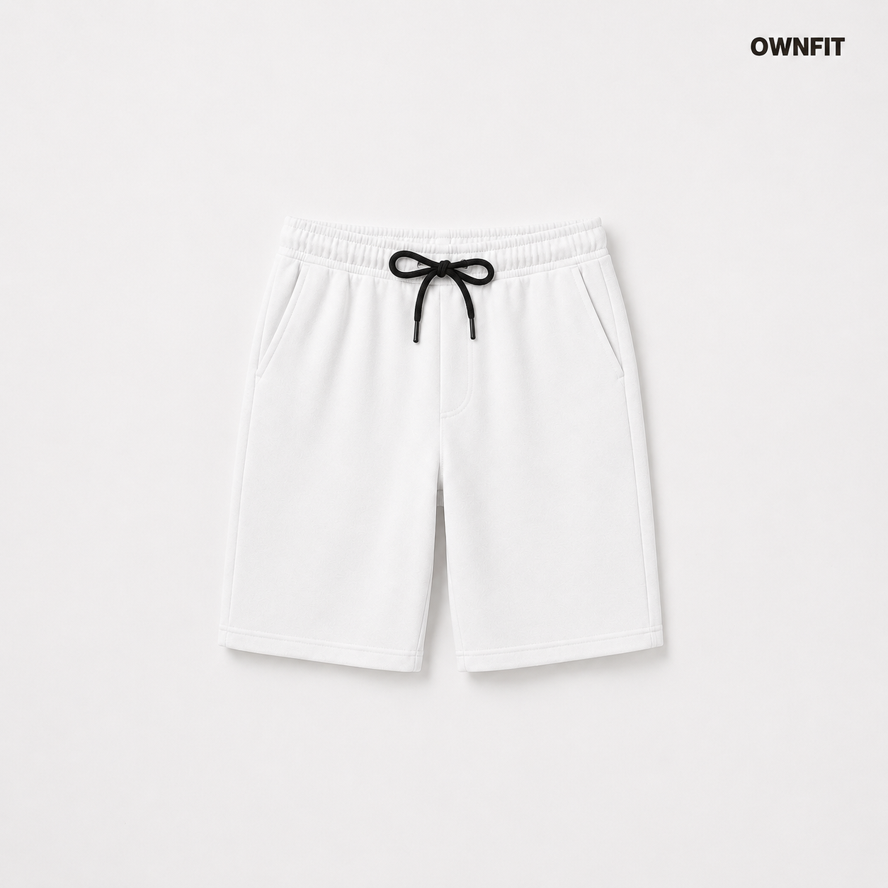 white basic shorts
