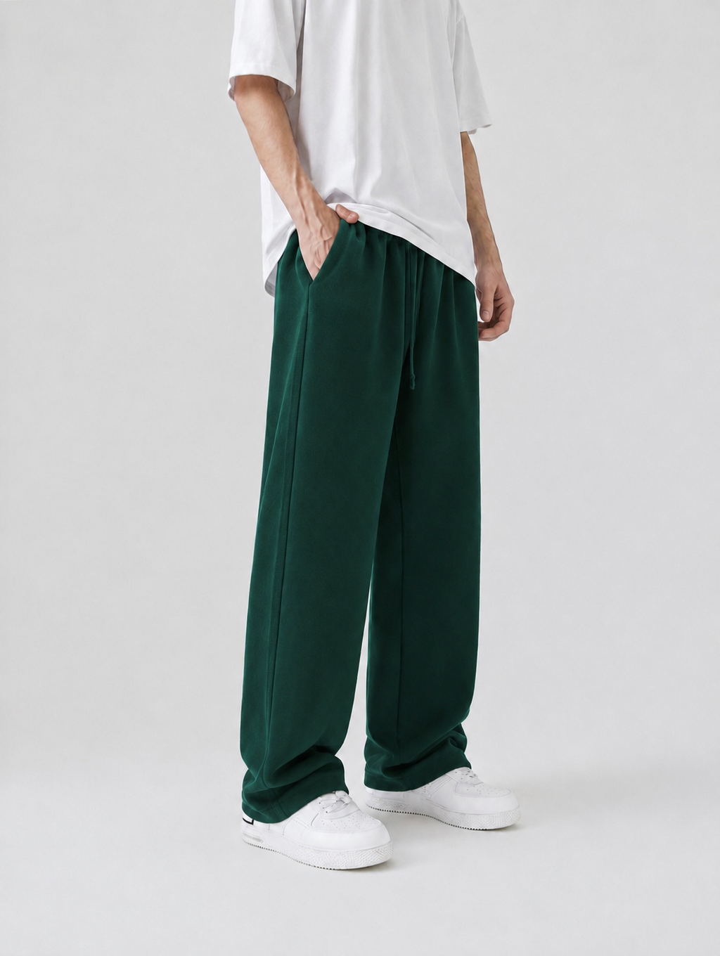 deep green baggy trouser