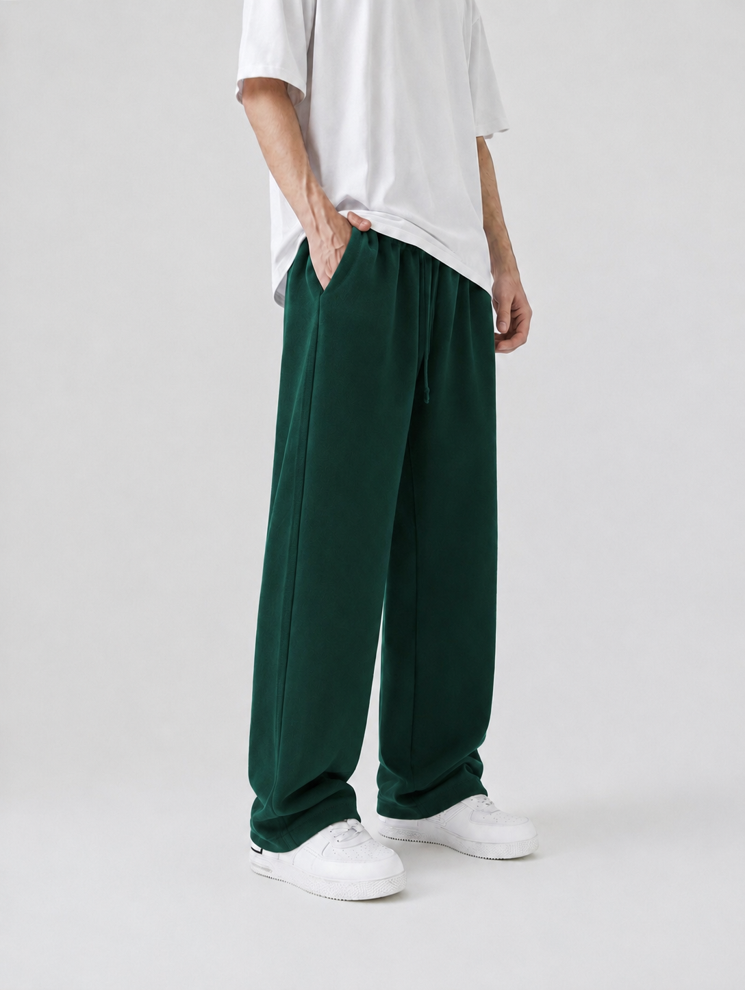 deep green baggy trouser