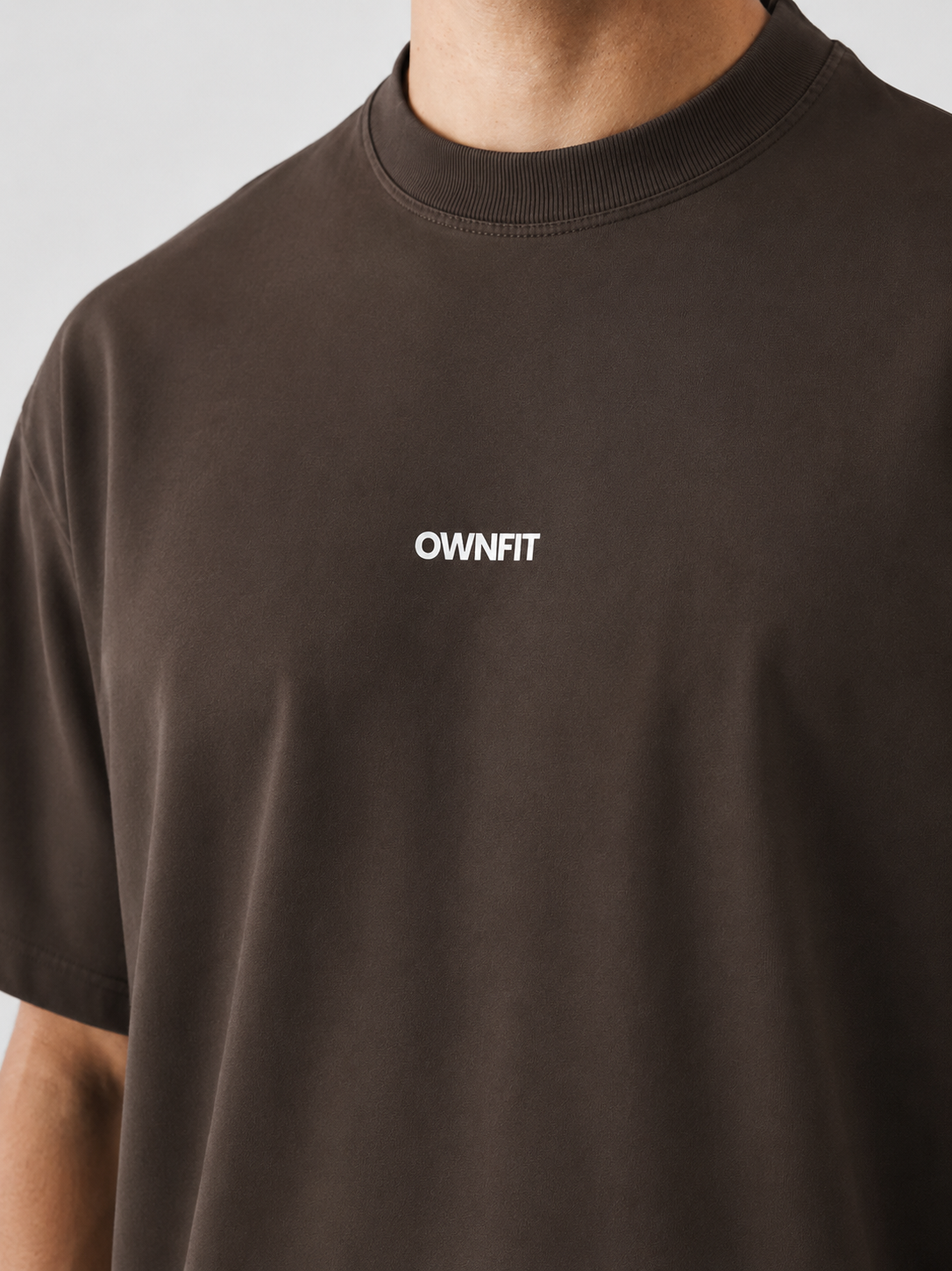 kobicha brown tee with ownfit dtf