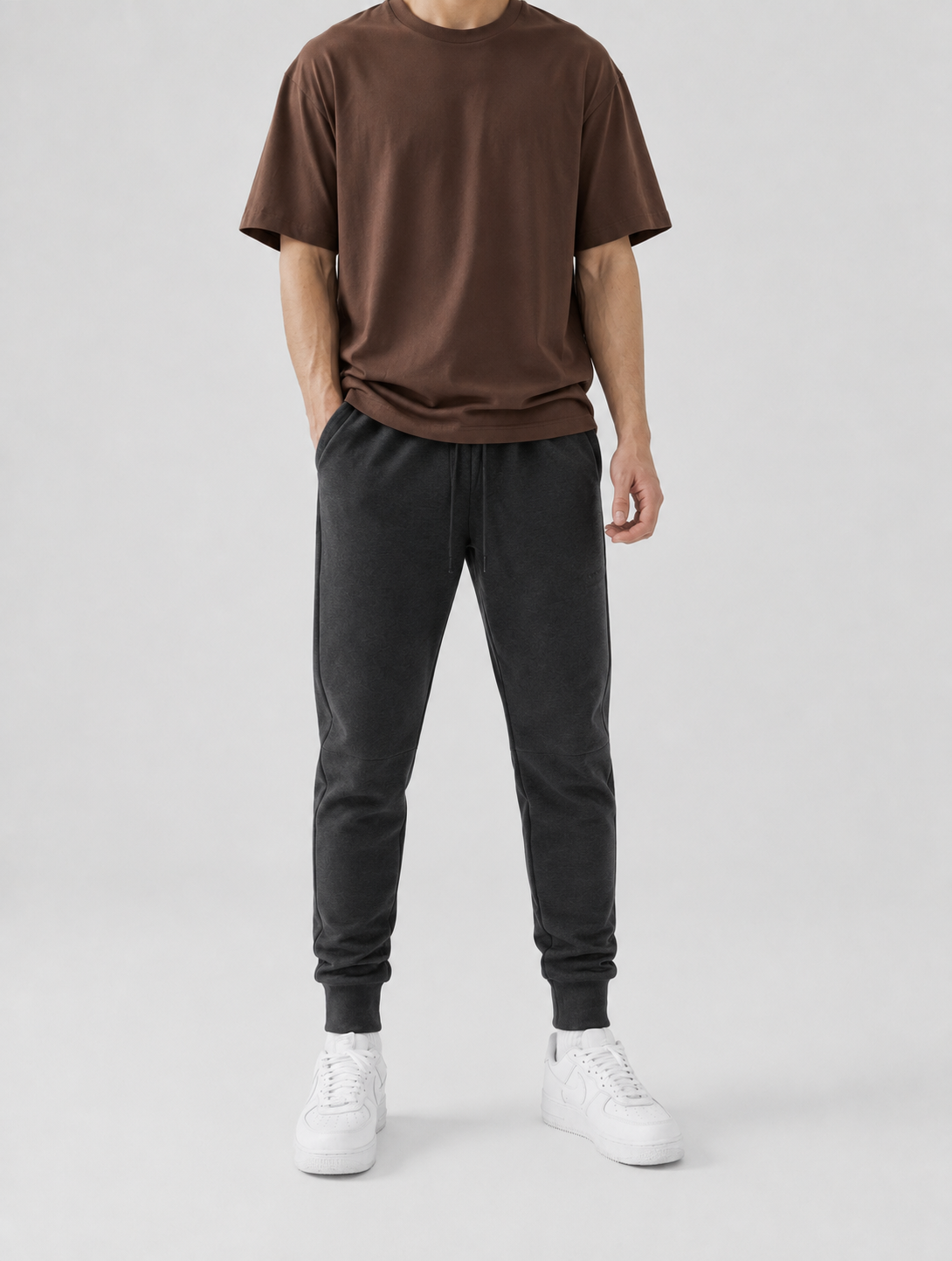 Slim fit charcoal trouser