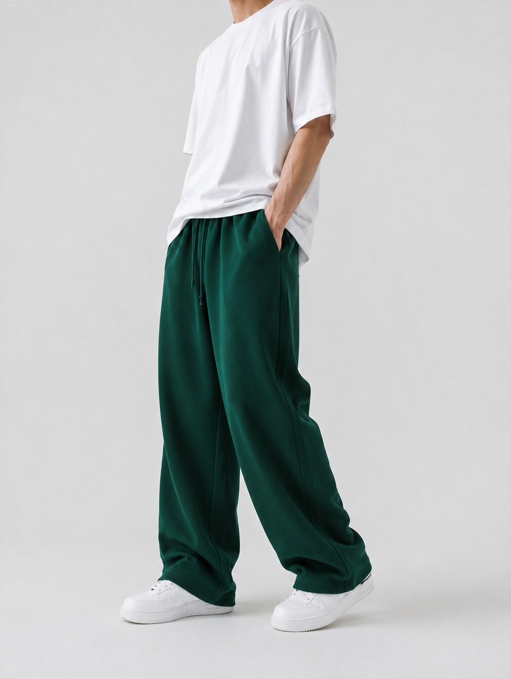 deep green baggy trouser