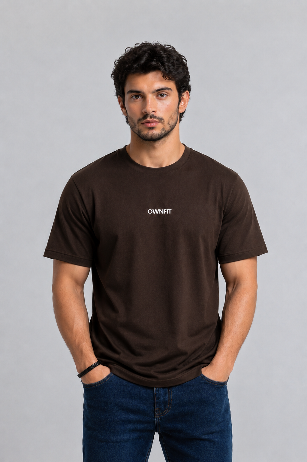 kobicha brown tee with ownfit dtf