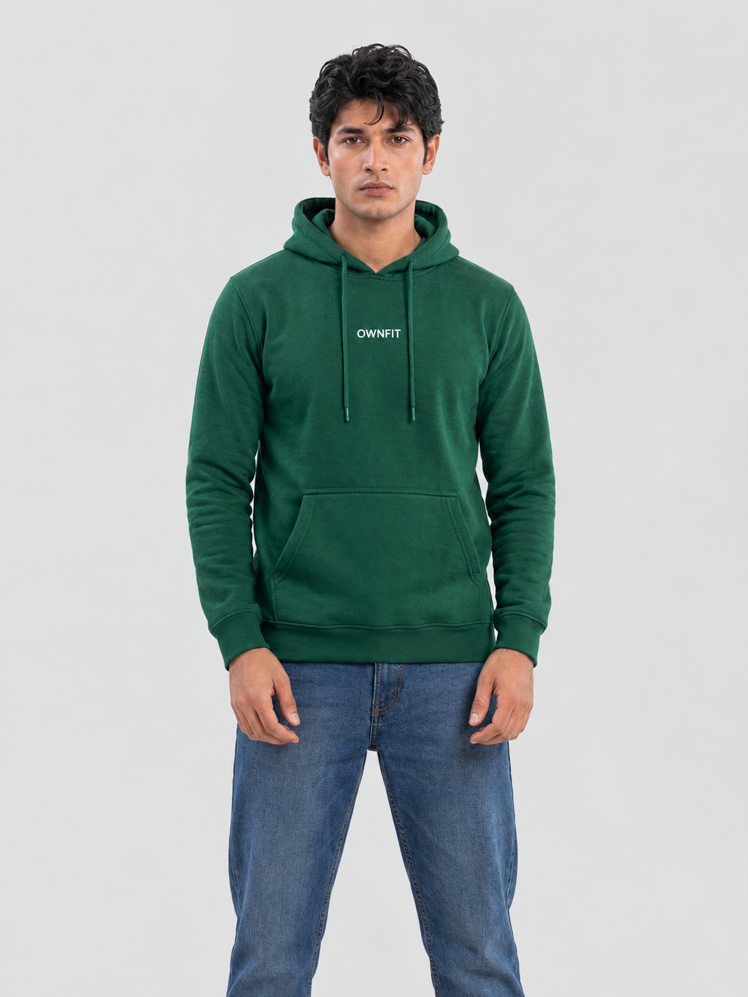 Deep green Hoodie with Ownfit DTF