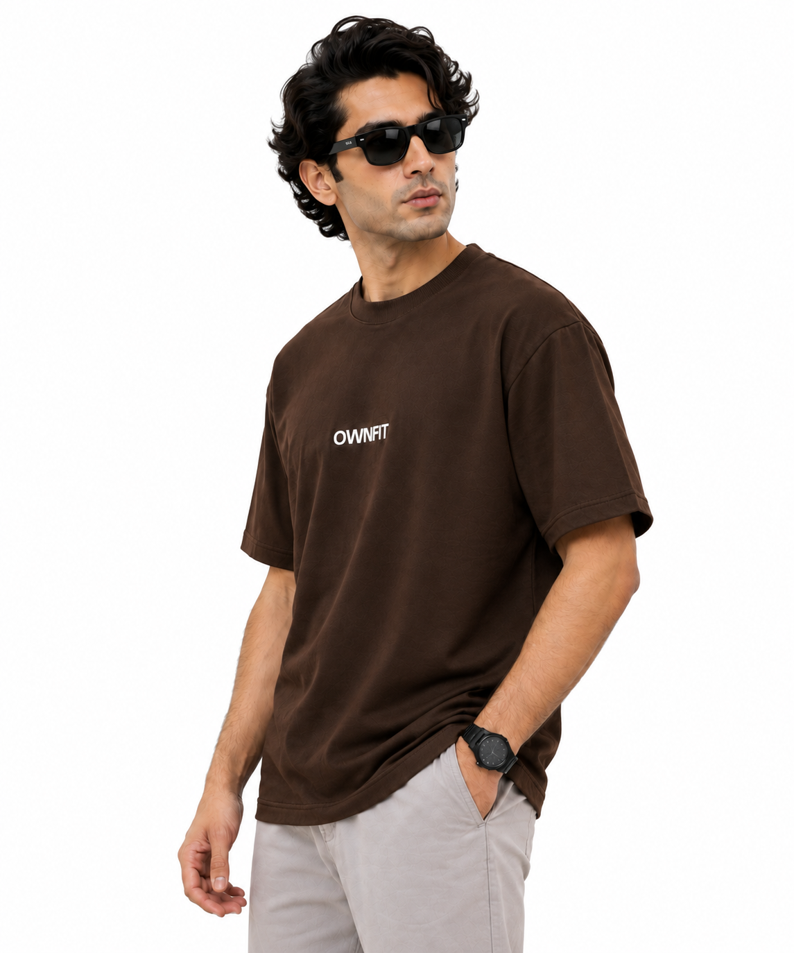 kobicha brown tee with ownfit dtf