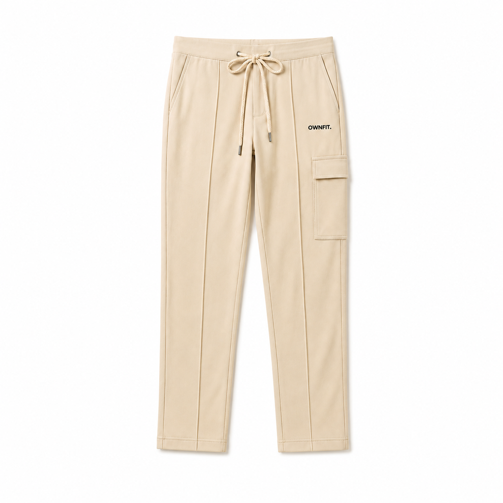skin  poket cargo trouser for men's in french terry