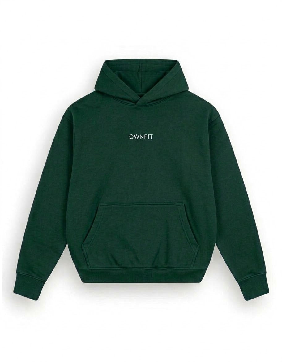 Deep green Hoodie with Ownfit DTF