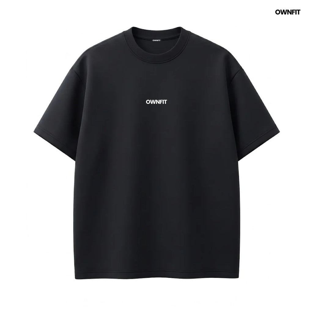 Black tshirt+steel grey tracksuit