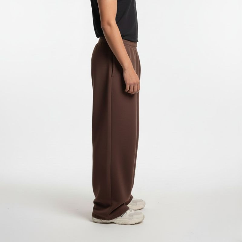 brown wide leg trouser for mens