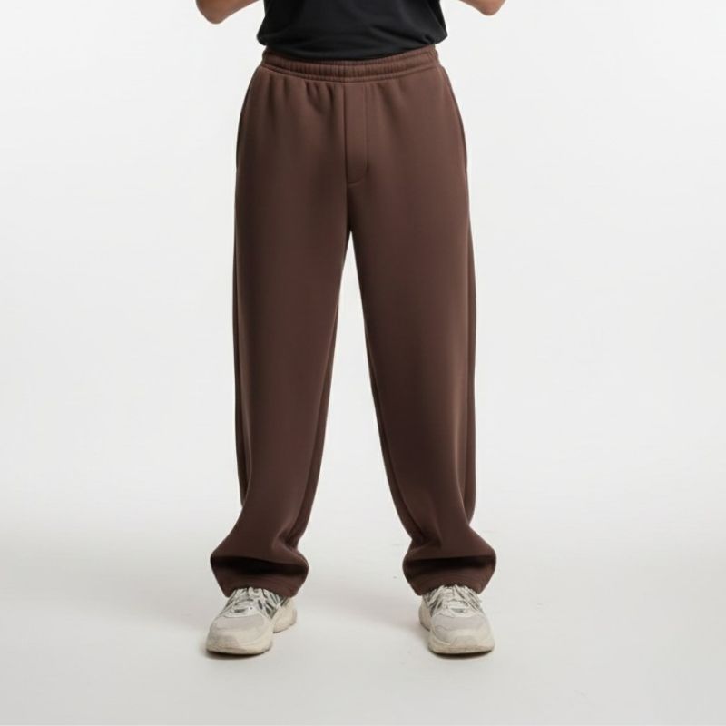 brown wide leg trouser for mens