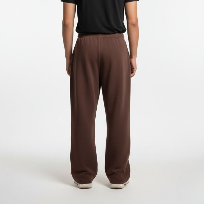 brown wide leg trouser for mens