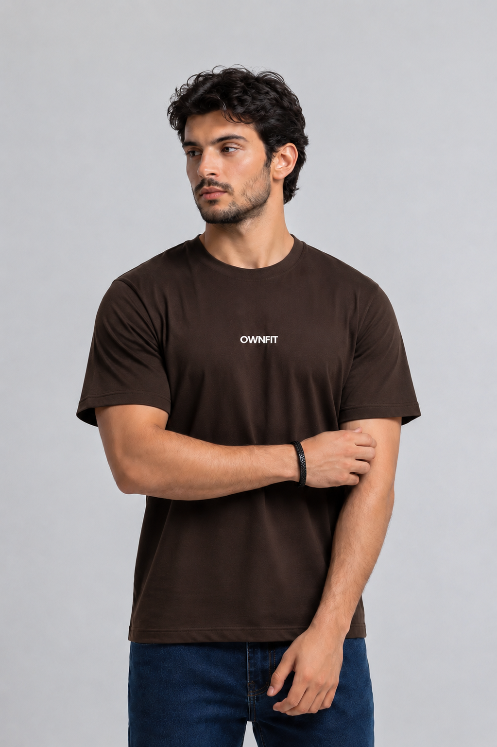 kobicha brown tee with ownfit dtf