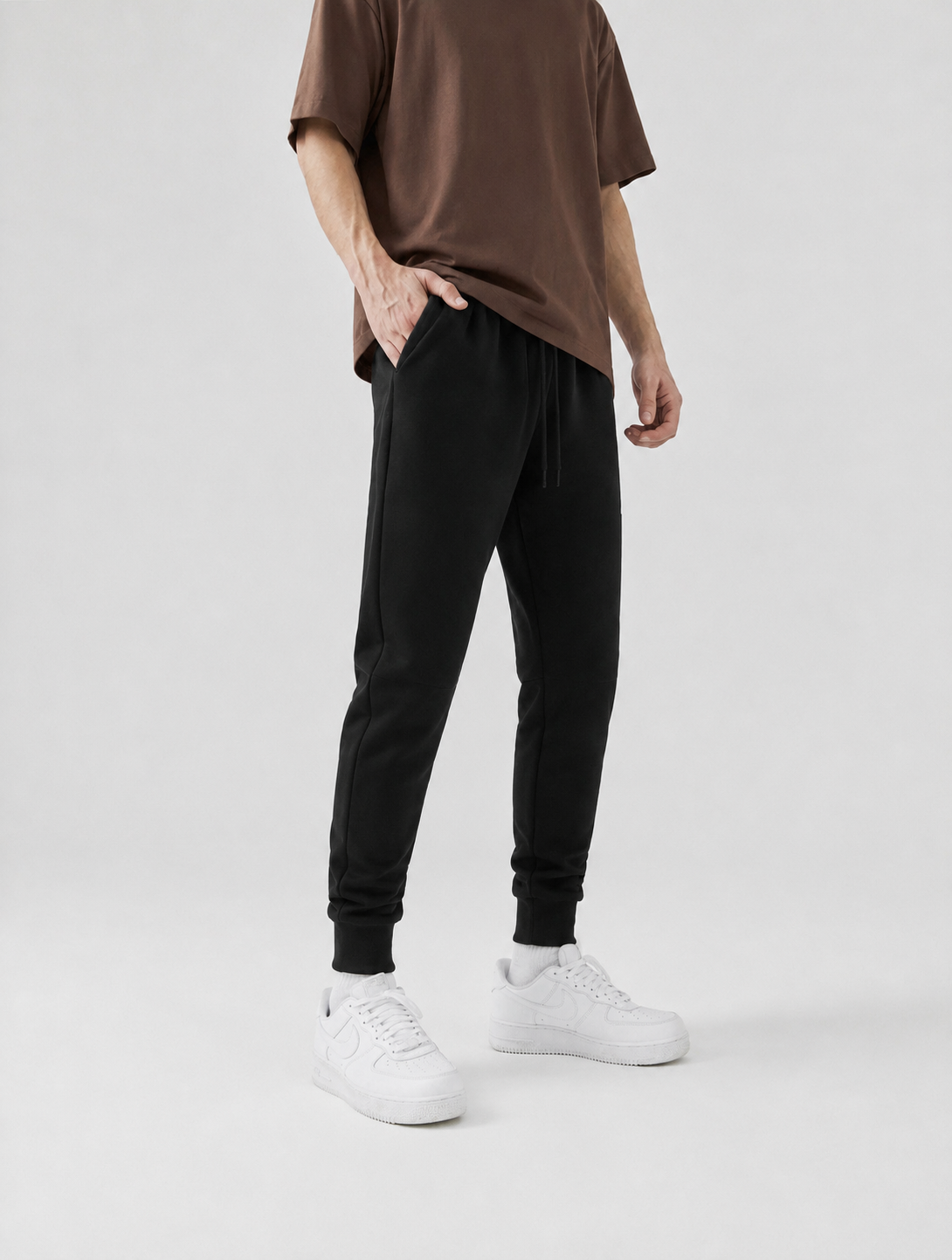 Slim fit black trouser