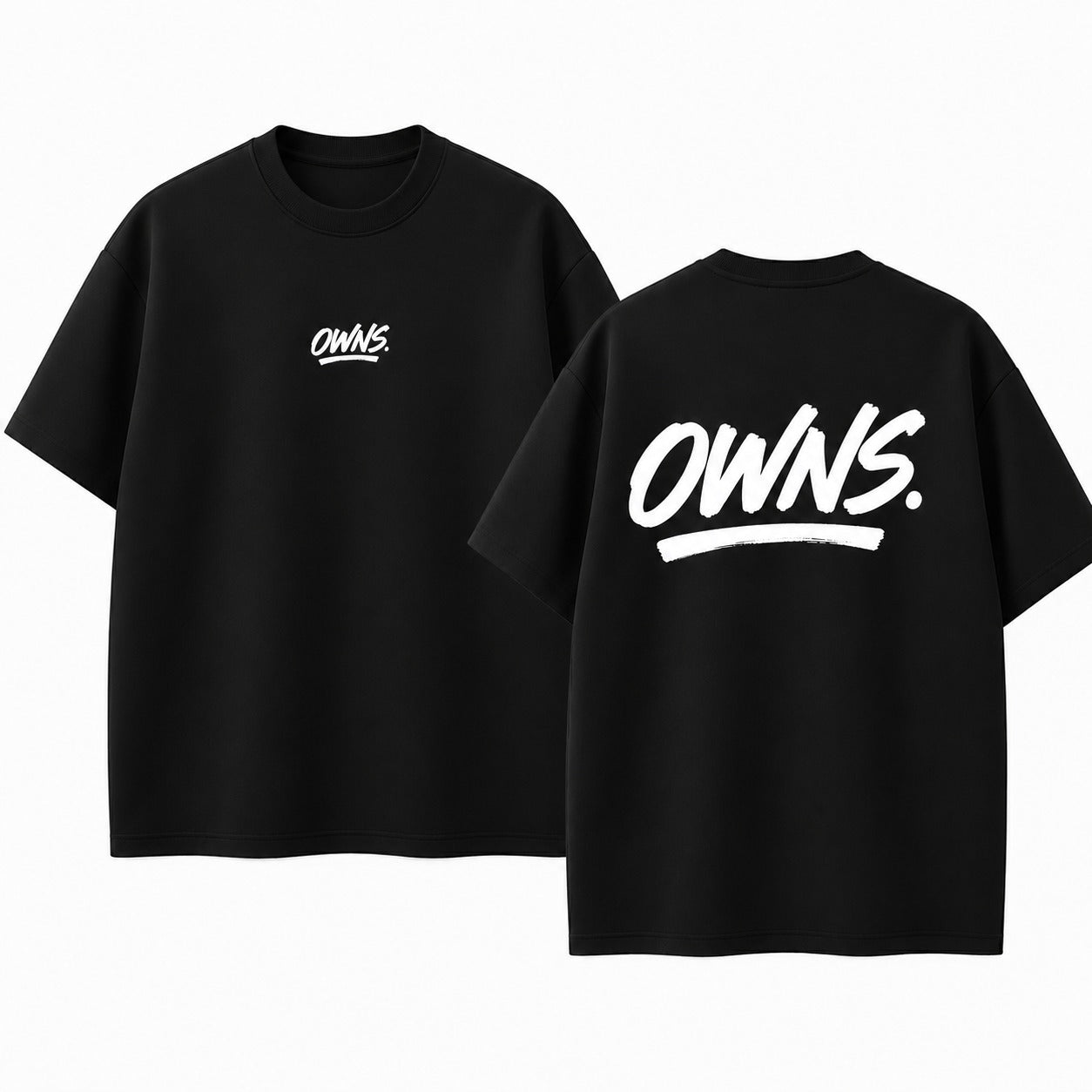 OWNS DTF BLACK TSHIRT OVER SIZED