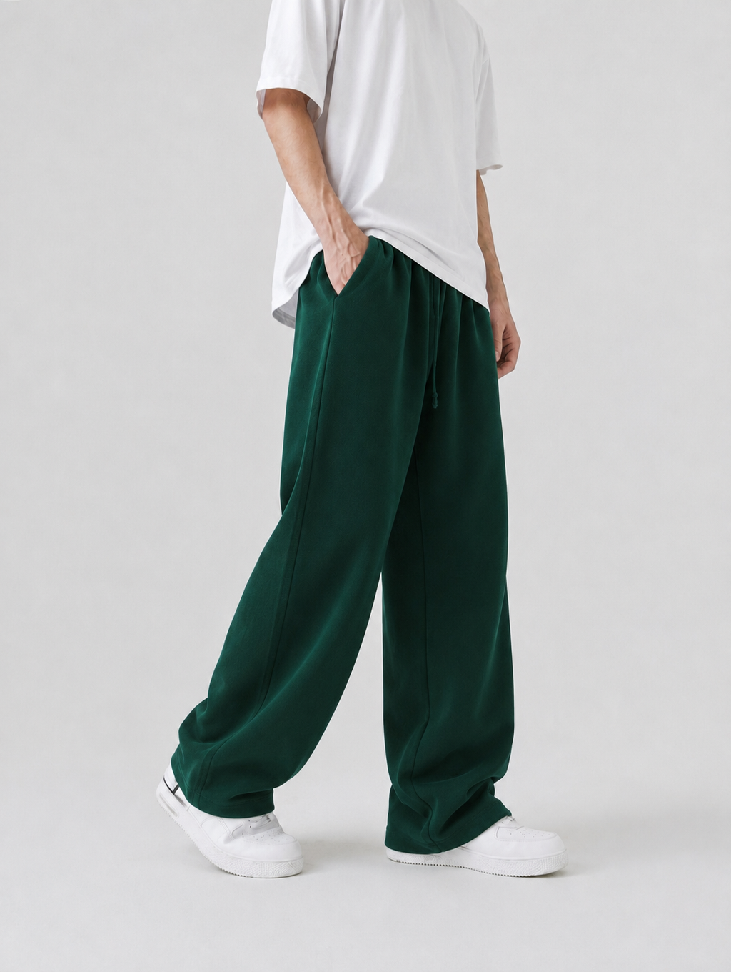 deep green baggy trouser