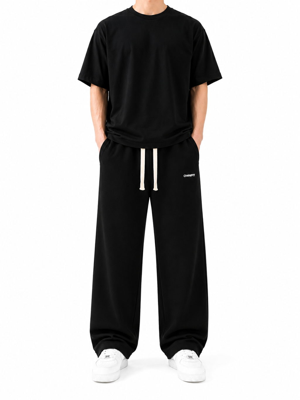 Black Oversized trouser for mens