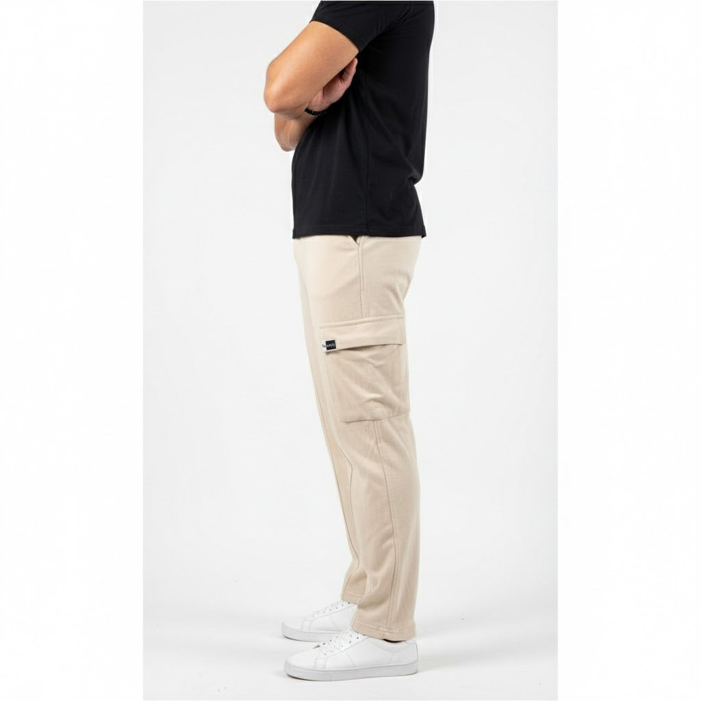 skin  poket cargo trouser for men's in french terry
