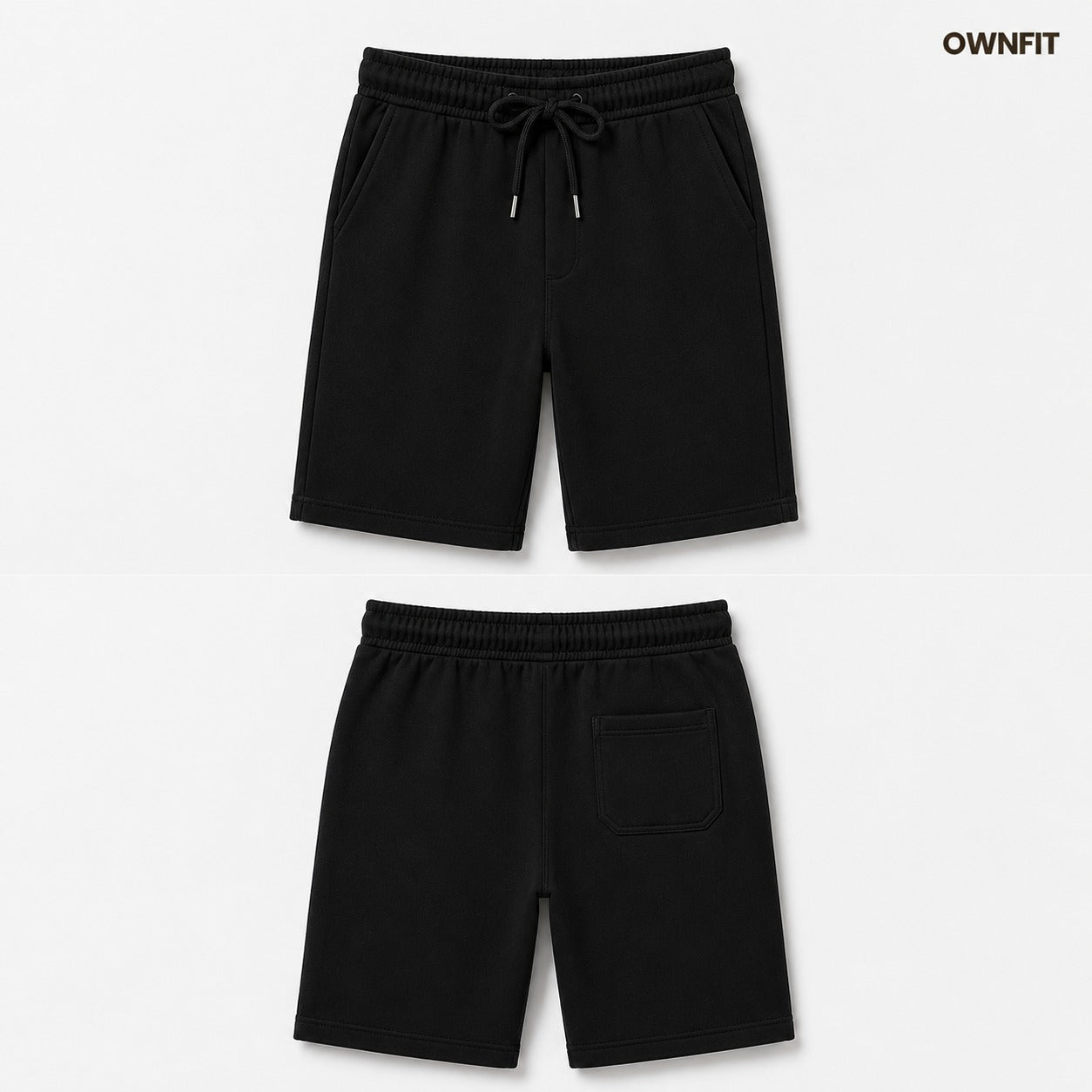 Black basic shorts