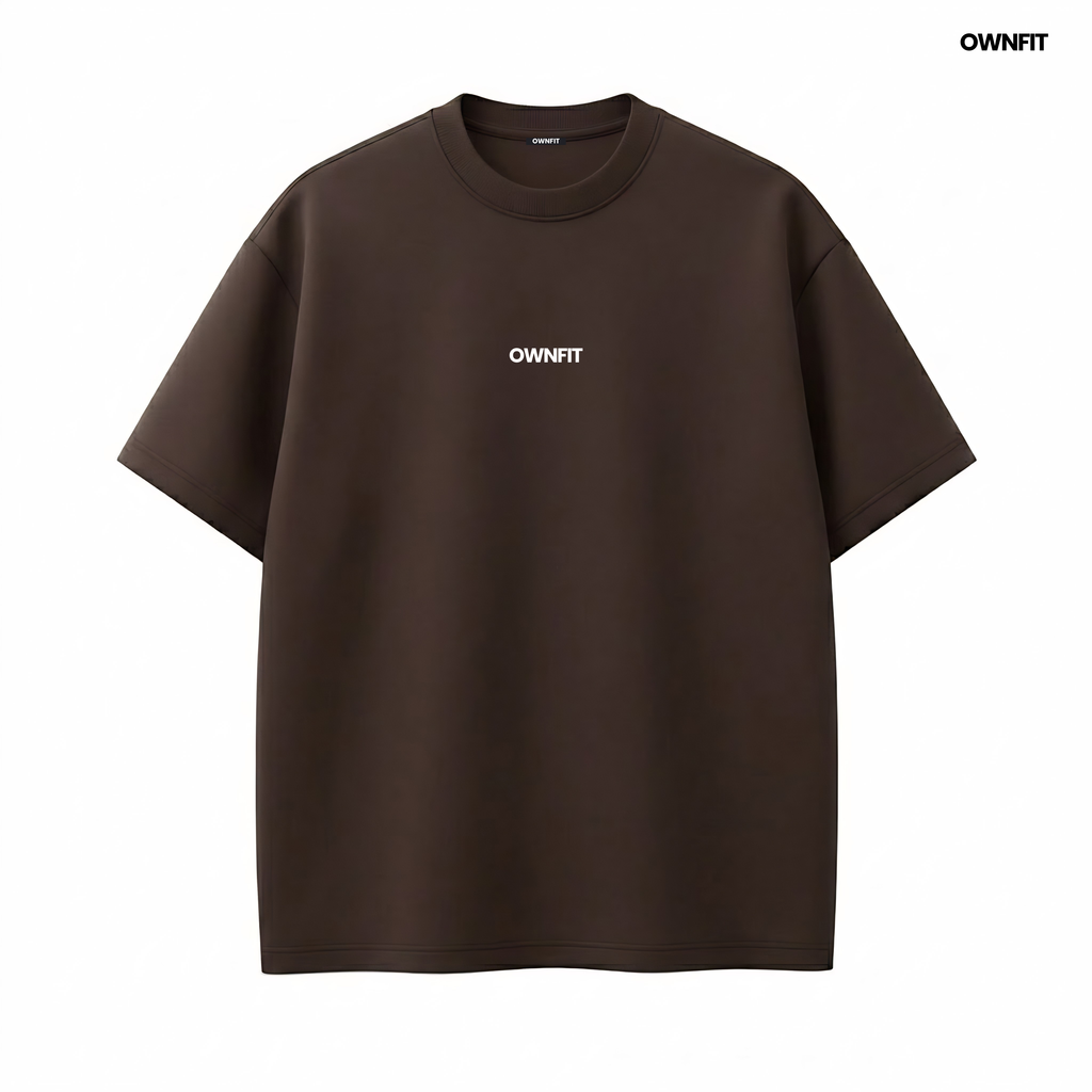 kobicha brown tee with ownfit dtf