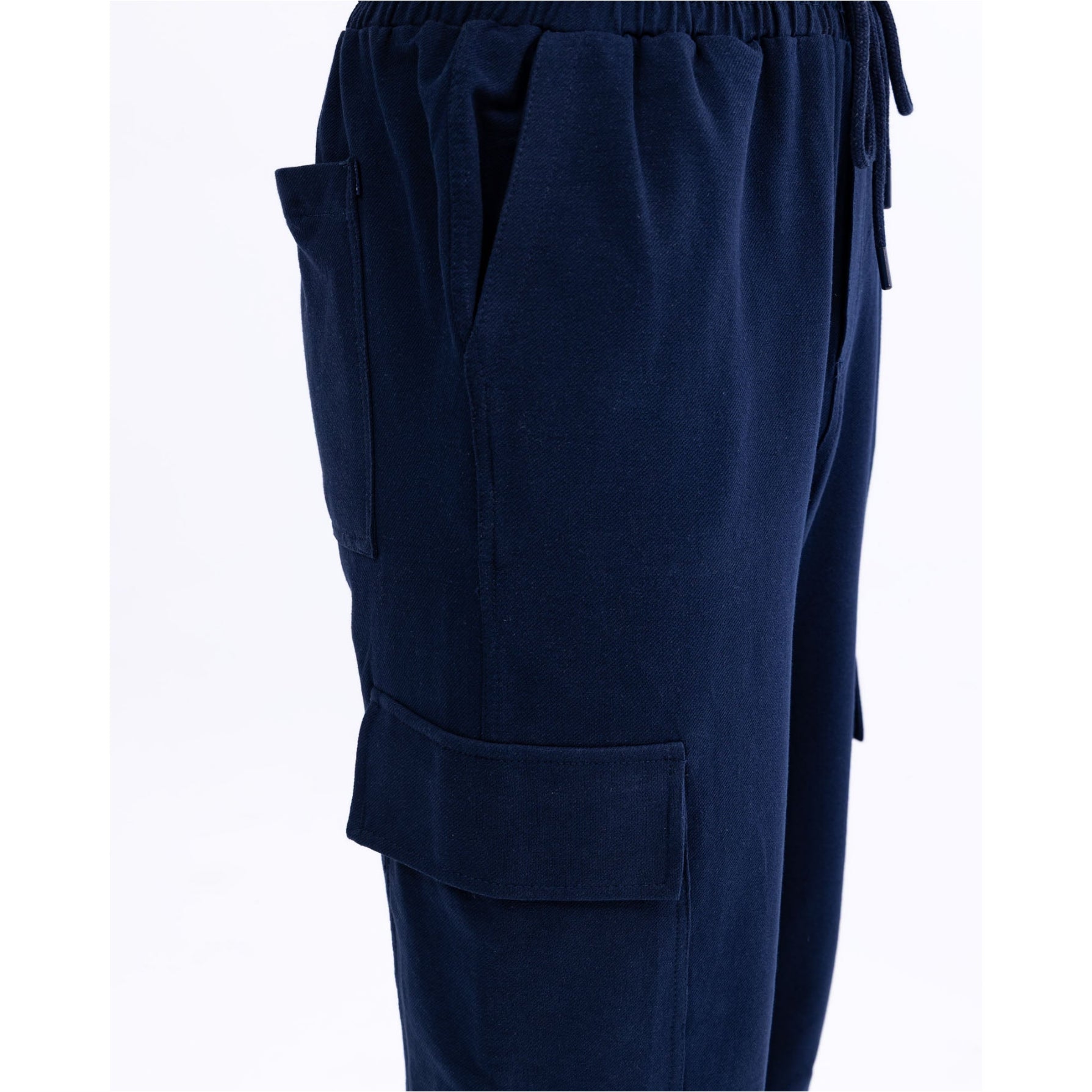 Navy two pocket cargo trouser for men's in terry