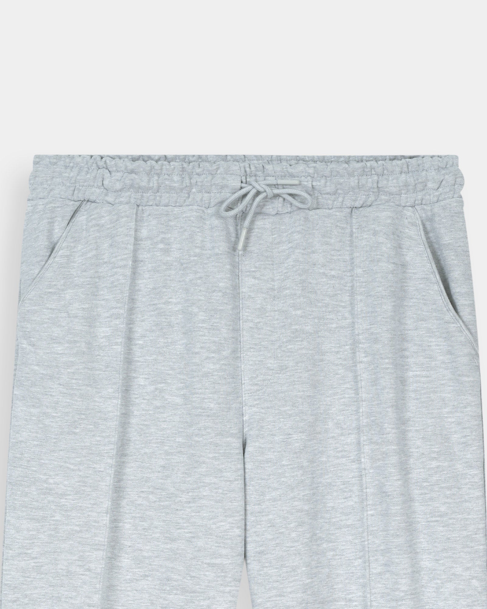grey straight fit trouser for mens in french terry