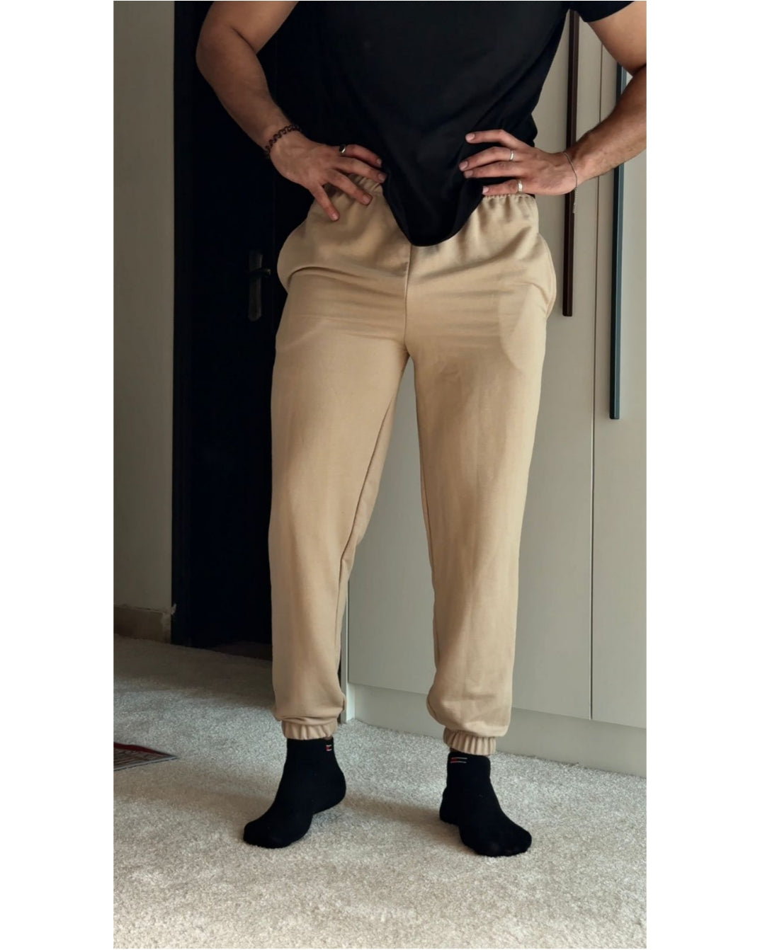 beige plain trouser for mens