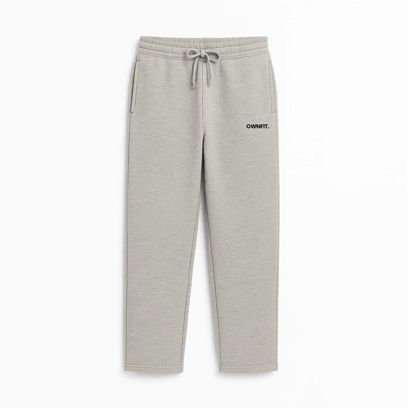 haider grey straight fit trouser for mens in french terry