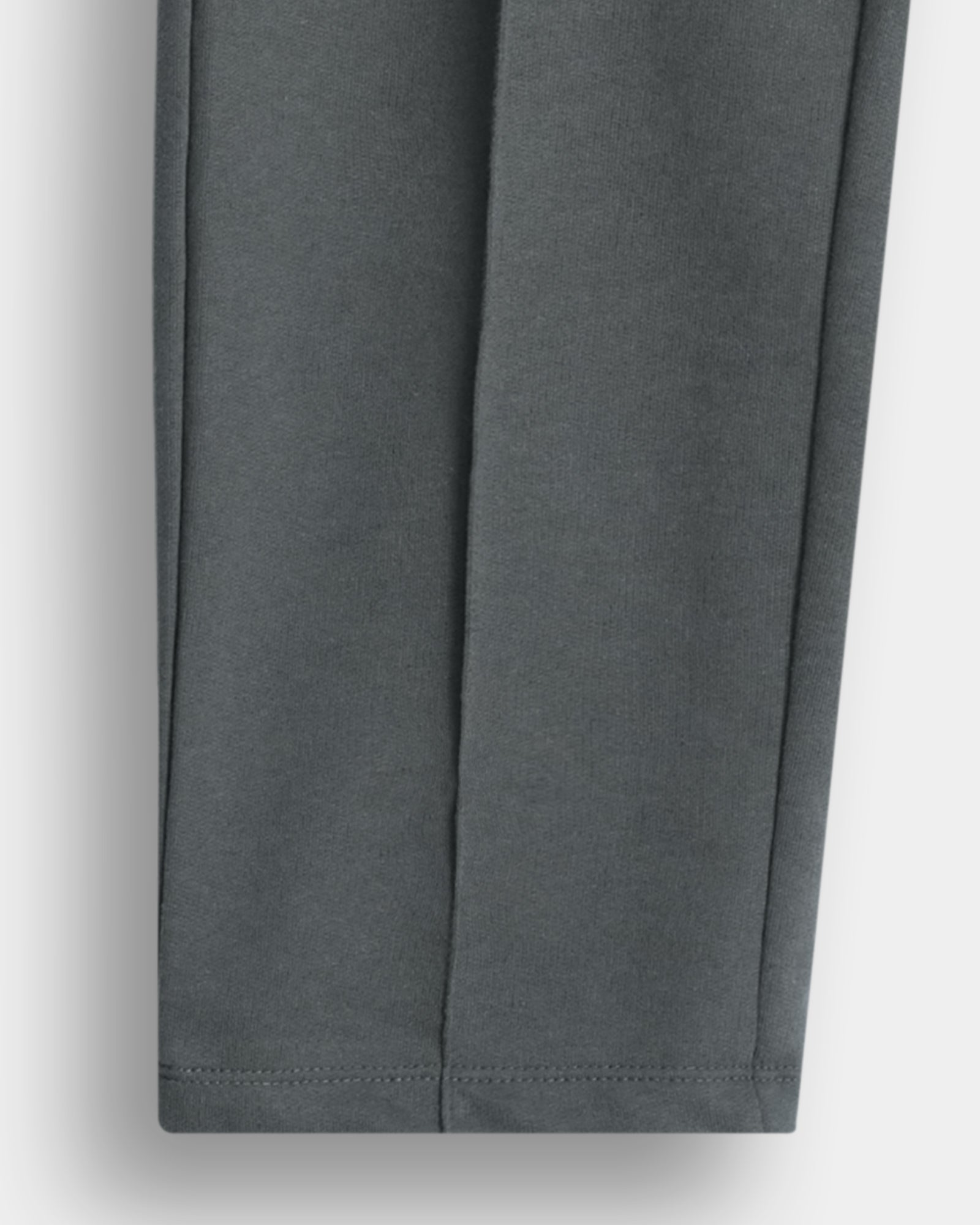 charcoal straight fit trouser for mens in french terry