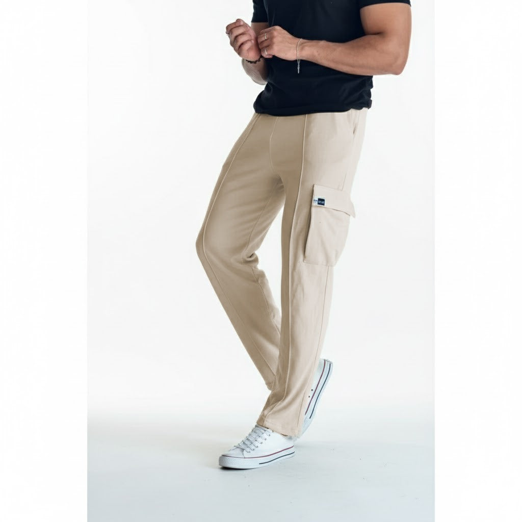 skin  poket cargo trouser for men's in french terry