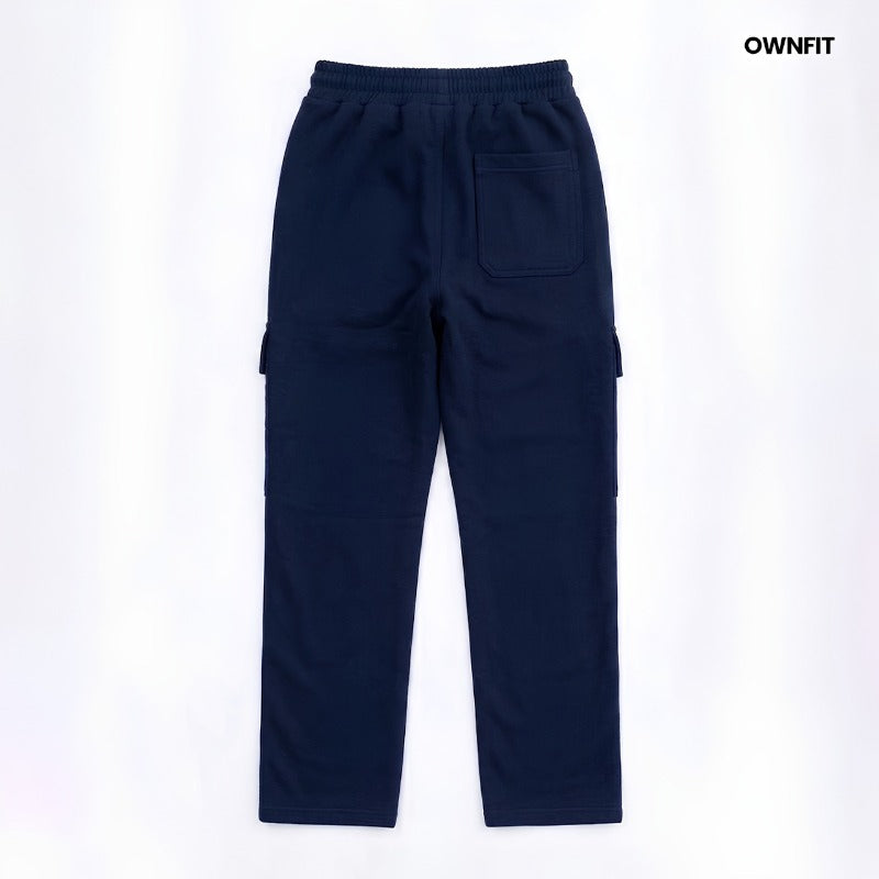 Navy two pocket cargo trouser for men's in terry unisex