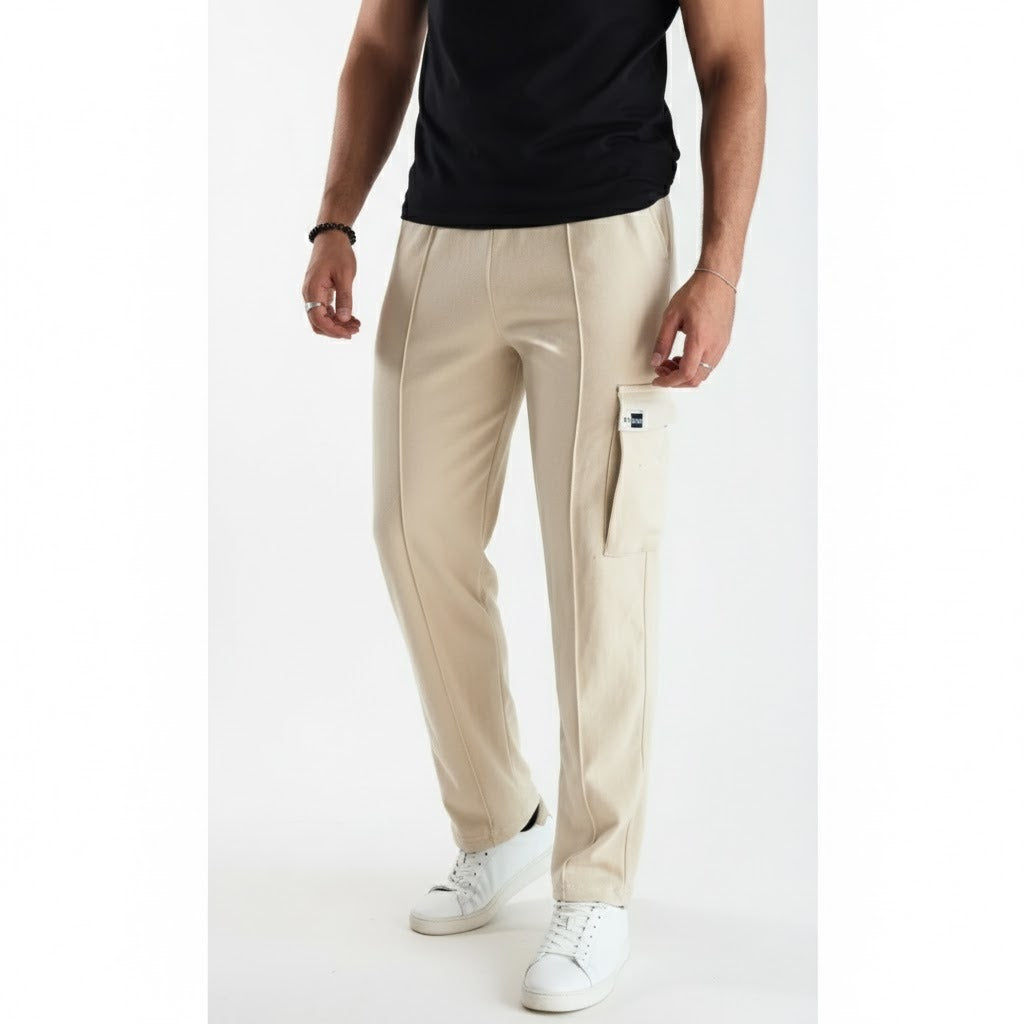 skin  poket cargo trouser for men's in french terry